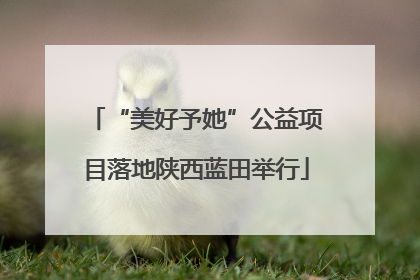 “美好予她”公益项目落地陕西蓝田举行
