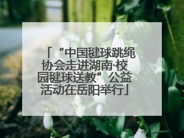 “中国毽球跳绳协会走进湖南·校园毽球送教”公益活动在岳阳举行