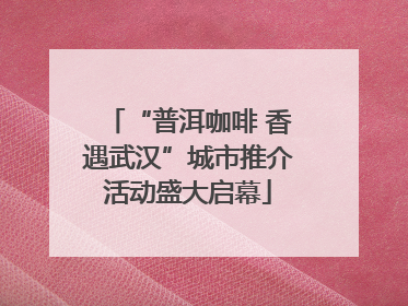 “普洱咖啡 香遇武汉”城市推介活动盛大启幕