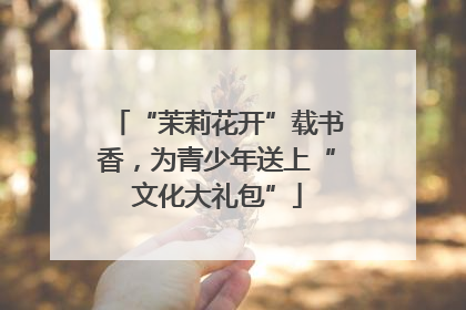 “茉莉花开”载书香，为青少年送上“文化大礼包”