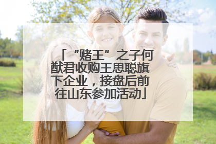 “赌王”之子何猷君收购王思聪旗下企业，接盘后前往山东参加活动