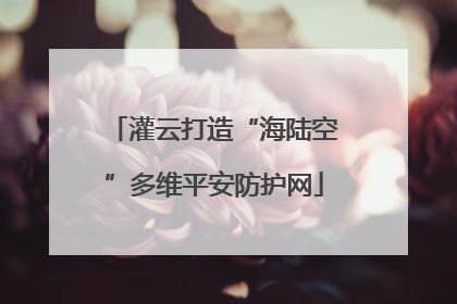 灌云打造“海陆空”多维平安防护网