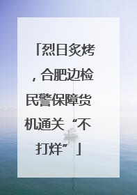 烈日炙烤，合肥边检民警保障货机通关“不打烊”