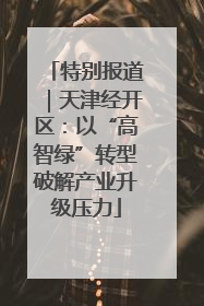 特别报道｜天津经开区：以“高智绿”转型破解产业升级压力