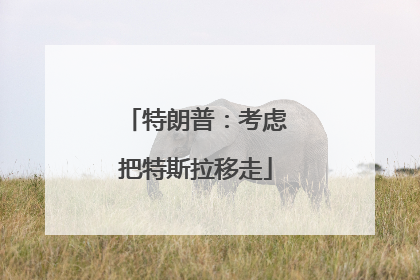 特朗普：考虑把特斯拉移走