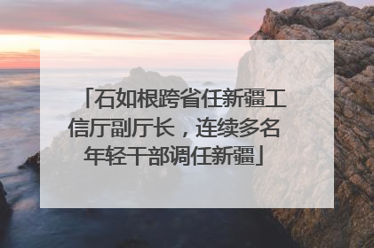 石如根跨省任新疆工信厅副厅长，连续多名年轻干部调任新疆