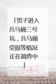 男子进入兵马俑三号坑，兵马俑受损等情况正在调查中