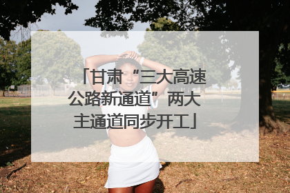 甘肃“三大高速公路新通道”两大主通道同步开工