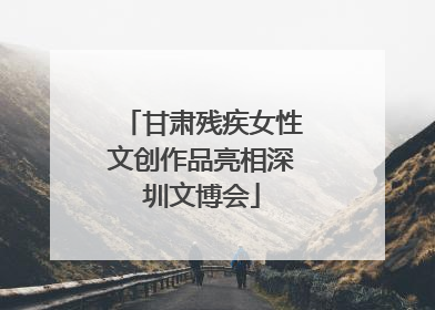 甘肃残疾女性文创作品亮相深圳文博会