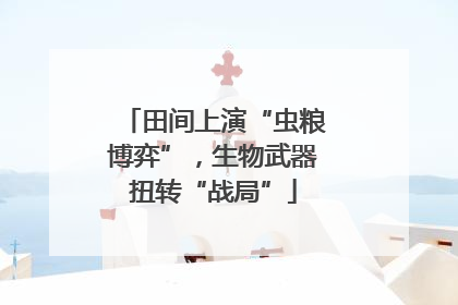 田间上演“虫粮博弈”，生物武器扭转“战局”