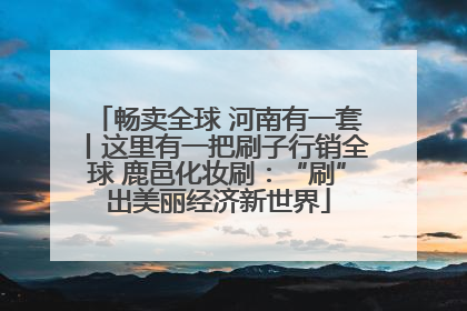 畅卖全球 河南有一套丨这里有一把刷子行销全球 鹿邑化妆刷：“刷”出美丽经济新世界