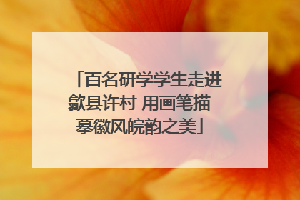 百名研学学生走进歙县许村 用画笔描摹徽风皖韵之美