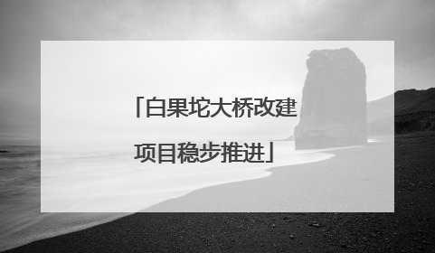 白果坨大桥改建项目稳步推进