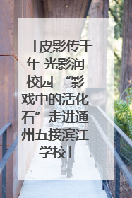 皮影传千年 光影润校园 “影戏中的活化石”走进通州五接滨江学校