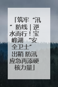 筑牢“汛”防线｜逆水而行！宝峰湖 “安全卫士” 出鞘 防汛应急再添硬核力量