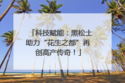 科技赋能：黑松土助力“花生之都”再创高产传奇！