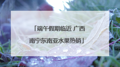 端午假期临近 广西南宁东南亚水果热销