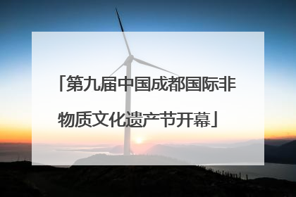 第九届中国成都国际非物质文化遗产节开幕