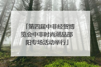第四届中非经贸博览会中非时尚潮品邵阳专场活动举行