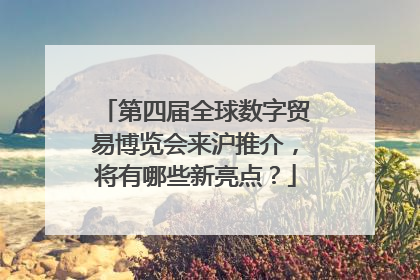 第四届全球数字贸易博览会来沪推介，将有哪些新亮点？
