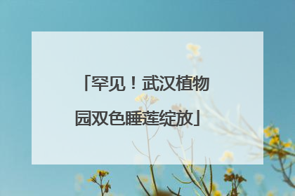 罕见！武汉植物园双色睡莲绽放