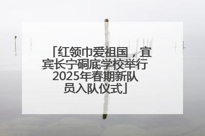 红领巾爱祖国，宜宾长宁硐底学校举行2025年春期新队员入队仪式