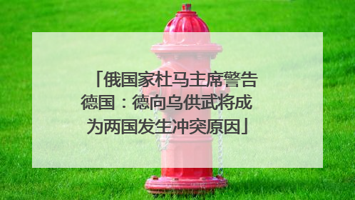 俄国家杜马主席警告德国：德向乌供武将成为两国发生冲突原因