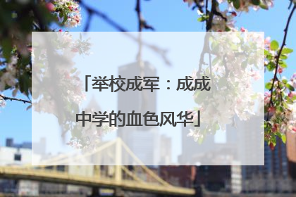 举校成军：成成中学的血色风华
