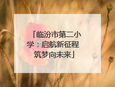临汾市第二小学：启航新征程 筑梦向未来