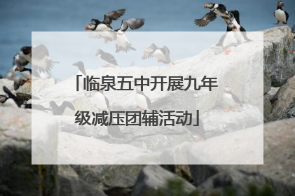 临泉五中开展九年级减压团辅活动