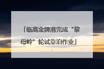 临高金牌港完成“黎母岭”轮试靠泊作业
