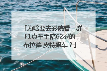 为啥要去影院看一群F1真车手陪62岁的布拉德·皮特飙车？
