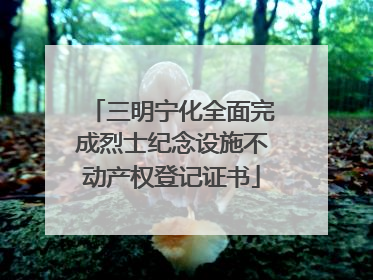 三明宁化全面完成烈士纪念设施不动产权登记证书
