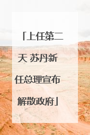 上任第二天 苏丹新任总理宣布解散政府