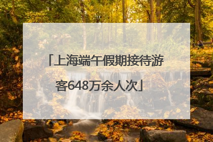 上海端午假期接待游客648万余人次