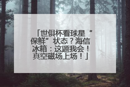 世俱杯看球星“保鲜”状态？海信冰箱：这题我会！真空磁场上场！