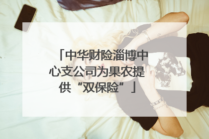 中华财险淄博中心支公司为果农提供“双保险”