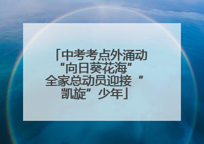中考考点外涌动“向日葵花海” 全家总动员迎接“凯旋”少年