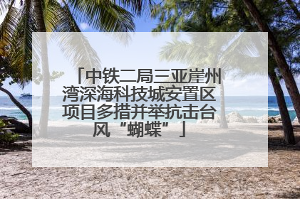 中铁二局三亚崖州湾深海科技城安置区项目多措并举抗击台风“蝴蝶”
