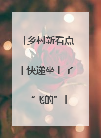 乡村新看点丨快递坐上了“飞的”
