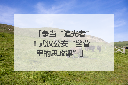 争当“追光者”！武汉公安“警营里的思政课”