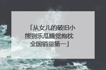 从女儿的破旧小熊到乐瓜睡觉抱枕全国销量第一