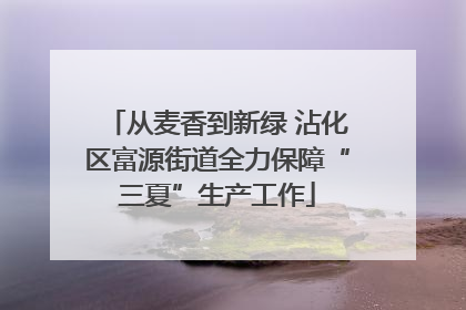 从麦香到新绿 沾化区富源街道全力保障“三夏”生产工作
