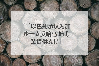 以色列承认为加沙一支反哈马斯武装提供支持
