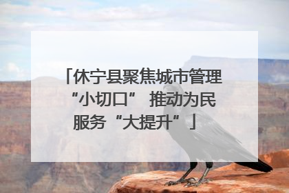 休宁县聚焦城市管理“小切口” 推动为民服务“大提升”