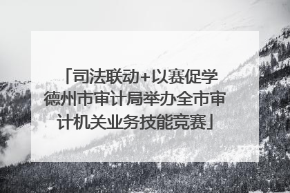 司法联动+以赛促学 德州市审计局举办全市审计机关业务技能竞赛
