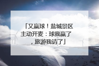 又赢球！盐城景区主动开麦：球我赢了，旅游我请了