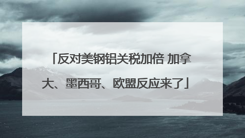 反对美钢铝关税加倍 加拿大、墨西哥、欧盟反应来了