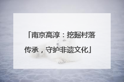 南京高淳：挖掘村落传承，守护非遗文化