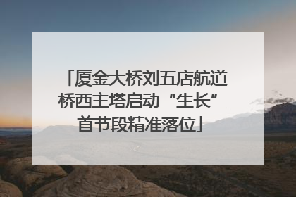 厦金大桥刘五店航道桥西主塔启动“生长” 首节段精准落位